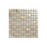 New Design Shinning Glass and Gold Metal Mosaic Wall Tiles Mosaic thumbnail-2