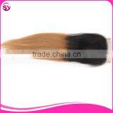 1B/27 Lace Closure Bleached Knots Ombre Blonde Hair Closure Piece, Free Parting Lace Closure Blonde thumbnail-6