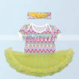 2017 New Hot Sell Summer Easter Day Green Suit, Baby Set ,high Quqlity , Romper With Headband thumbnail-4