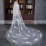 HSP1705 One Layer Three Meters Real Image Tulle Bridal Wedding Veil Long Cathedral thumbnail-5