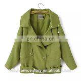 2015 Dress for Women Europe American Fashion Causal Lady Trench Coat Lapels New Pure Color Patch Pocket Personality Wind Jacket thumbnail-2