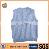Round Neck Knitting Wholesale Cable Cashmere Baby Vest thumbnail-2