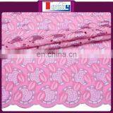 Hot selling african pink organza lace for party