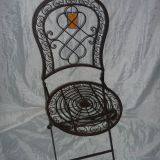 Metal Outdoor Folding Chair Coffer Table Round Chair thumbnail-5