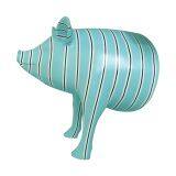 Retail Female Clothes Store Fiberglass Triple Stripes Pig Window Display Visual Merchandising Props Supplier thumbnail-4