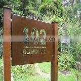Outdoor Laser Cut Corten Steel Signs Rusted Garden Art thumbnail-4