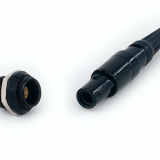 Push-pull self-latching black plastic connectors(plug and socket)