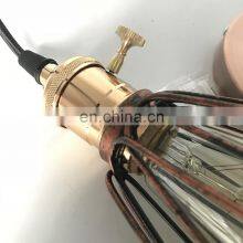 Loft Industry Iron Art Vintage Pendant Light Wire Cage Restaurant Decorative Hanging Pendant Light thumbnail-4