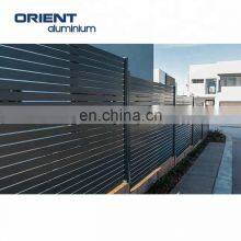 Aluminum slat fence vertical horizontal fence