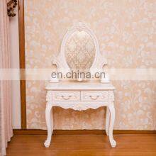 Bedroom White Mirror Dresser Vanity Dressing Table With Stool
