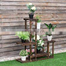 Wood Multi Tiers Shelves Flower Rack Plant Stand thumbnail-4