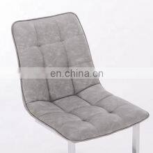 Popular Leather Dining Chair Square Seat With Sliver Leg thumbnail-4