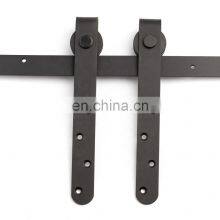 Heavy Duty Set Cabinet Rolling Industrial Quiet Bypass Iron Double Barn Door Hardware Kit Exterior Sliding Barn Door Hardware thumbnail-1
