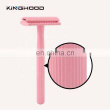 Custom Eco Friendly Classic Female Bikini Pink Metal Safety Razors For Women thumbnail-4