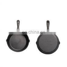 Home Kitchen Cast Iron Skillet Round Fry Steak Pan thumbnail-1