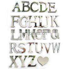 3D DIY Wall Stickers ps Plastic Mirror Wall Sticker Alphabet English Letters Home Decoration Creative Mirror Wall Sticker thumbnail-1