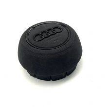 For Audi A4 B9 Alcantara Leather Steering Wheel Airbag Cover Trim Cover White/Black/Red Stitching thumbnail-2