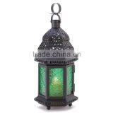 Moroccan Style Lantern With Self Glass With Iron Base and Cap thumbnail-3