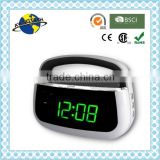 Hot Selling Green LED Aux in Jack Portable Clock Radio