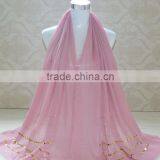 Wholesale Tassel Cotton Rhinestone Sequin Glitter Hijab thumbnail-6