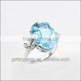 925 Sterling Silver Natural Blue Topaz Jewelry Set Gemstone thumbnail-3