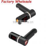 Free Sample BC08 fm Transmitter Bluetooth Handsfree Car Kit MP3 Player USB Car Charger thumbnail-1