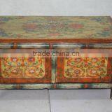 Chinese Antique Handmade Tibetan Coffee Table thumbnail-1