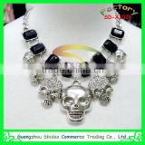 New Style Diamond Statement Necklace For Skull Pattern