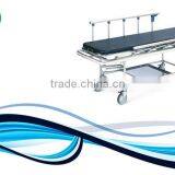 Hospital emergency stretcher patient transport trolley with side rails