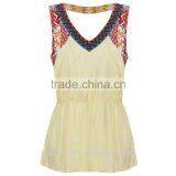 2016 Western Style Latest New Fashion Design Summer Breathable Any Size Available Women Tops for Ladies Quality Choice