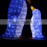 Factory Produce High Quality and Cheap 3 D LED Christmas Acrylic Penguin Motif Decoration Light