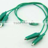 Green Color Small Alligator Clip Cable/Crocodile Clip Cable