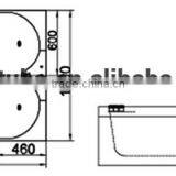 ce Cupc Latest Design Whirlpool Massage Bathtub,2 Person Massage Bathtub, thumbnail-3