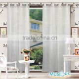 100% polyester voile with embroidery curtain