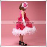 2015 Baby Girl Feather Dress Kids Girl Dresses for Wedding Party Holiday From Manufacturer Customization Clothing Supplier GZ thumbnail-4