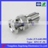 BNC male to F female adapter connector