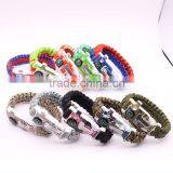 Paracord Survival Bracelet 550lb Milspec With Compass, Fire Starter Scraper, and Whistle by ARMSTAC + Lifetime Warranty thumbnail-1