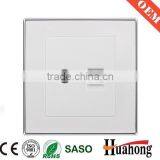 White pc TV Wall Socket With Silver Frame thumbnail-2