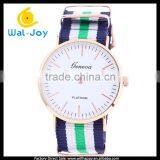 WJ-3395-2 Nylon Strap Rose Gold Case Geneva Watch Logo thumbnail-2