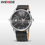 WEIDE Quartz Stainless Steel Watch Water Resistant Watch Military Business Genuine Leather Watch Strap Mens Watch thumbnail-2