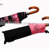 19'' 3 Folding Rain and Sun Umbrella Animation Umbrella