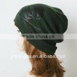 Promotion Womens Logo Print Knitted Slouch Beanie