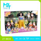 2015 New !Eco-friendly PVC princess and seven dwarfs Barbie Doll