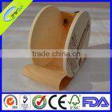 Lightweight Round Wooden Box With Engrave Logo thumbnail-1