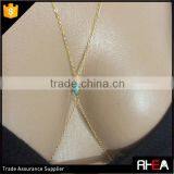 2016 Sex Lover Gift Gold Body Chain Green Stone Pendant Body Chain thumbnail-2