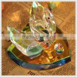 Engraved Diamond Heart Crystal Swan for Wedding Decoration thumbnail-1