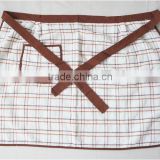 brown design 90gram pigment printed waist apron with pocket