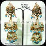 Traditional Beaded Jhumka Earrings thumbnail-2