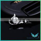 Witte Diamant Moissanite 18k White Gold Necklace Round Synthetic Diamond Pendant thumbnail-4