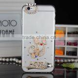 New Luxury 3D Bling Rhinestone pc Hard Phone Back Cover Case for Iphone 6s thumbnail-2